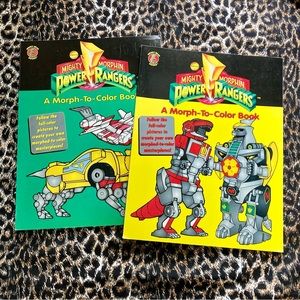😻 3 for $13 (2) 1994 Power Ranger Color Books